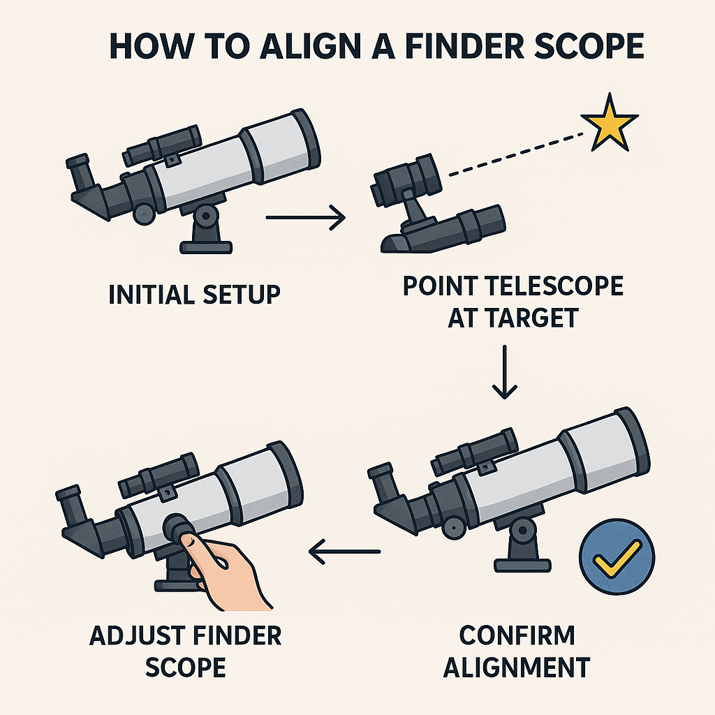 step by step finder scope alignment process for beginners